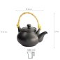 Preview: TDS, Tea Pot, Yuzu Black, Ø 16x13x11cm 500ml, Item No. 20393