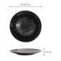 Preview: Plate Arahake Black, Brown, Stoneware, Ø 25.5 cm, Height 3 cm, Item No. 20773
