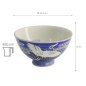 Preview: TDS, Rice Bowl, Kawaii Crane, Blue, Ø 11.5x6 cm, 300ml - Item No: 20978