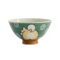 Preview: TDS, Rice Bowl, Kawaii Shiba-Dog, Green, Ø 12.5x7 cm, 350 ml - Item no. 20985