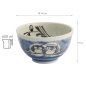 Preview: TDS, Rice Bowl, Kawaii Owl, Blue, Ø 13 x8 cm 400ml - Item No. 20991