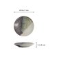 Preview: Teller Oboro Yamakage Schwarz/Braun/Weiß, Steinzeug, Ø 16,7 cm, Art.-Nr. 21087