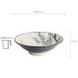 Preview: TDS, Ramen Bowl, Plum, Blue/White, Ø 24.5x7.5cm, Item No. 21217