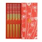 Preview: Red Flower Chopstick Set 5 pair at Tokyo Design Studio (picture 2 of 4)