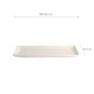 Preview: TDS, Kohiki White Matte Rect. Plate, 28.5x12.5cm, Item No. 21355
