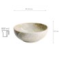 Preview: TDS, Yukishino Bowl, White/Brown, Ø 17.5x6.2cm, 800ml, Item No. 21420