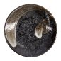 Preview: TDS, Big Plate, Arahake, Round Ø 22.7x 3.1cm, Bk/Br, Item No. 21425
