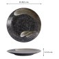 Preview: Teller Arahake Schwarz/Braun, Steinzeug, Ø 28,5 cm, Art.-Nr. 21426