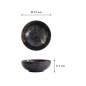 Preview: Reisschale Arahake schwarz/braun, Steinzeug, 800 ml, Art.-Nr. 21433