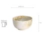 Preview: TDS, Yukishino Tayo Schale, Weiß/Braun, Ø 12,7x7cm, 550ml, Art.-Nr. 21584