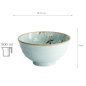 Preview: TDS, Bowl, Light Blue Sakura, Ø 17x9cm 900ml, Item No. 21589