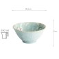Preview: TDS, Reis Schale, Light Blue Sakura, Hell Blau, Ø 13x6cm 350ml, Art.-Nr. 21593