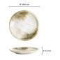 Preview: Plate Yukishino White, Brown, Porcelain, Ø 24.8 cm, Item No. 21611