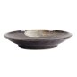 Preview: TDS, Round Plate, Arahake, Black/Brown, Ø 9.8 x 1.7 cm, Item No. 21616