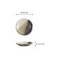 Preview: Plate Oboro Yamakage Black, Brown, White, Stoneware, Ø 14 cm, Item No. 21618