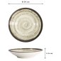 Preview: Deep Plate Asashio Dark Brown, Beige, Stoneware, Ø 29 cm, Item No. 21632