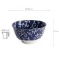 Preview: TDS, Schale, Tokyo Blue Karakusa, Mixed Bowls, Ø 12,8x6,5cm, 400ml, Art.-Nr. 21740