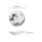 Preview: Plate Hokusai Nami Blue, White, Porcelain, Ø 18.3 cm, Item No. 21889