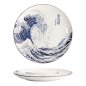 Preview: Teller Hokusai Nami Blau/Wei&szlig;, Porzellan, &Oslash; 25,2 cm