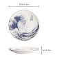 Preview: Teller Hokusai Nami Blau/Weiß, Porzellan, Ø 25,2 cm, Art.-Nr. 21891