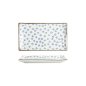 Preview: Sushi Plate Japan Flower Mizu White, Blue, Porcelain, 22.2 &times; 12.8 cm