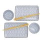 Preview: TDS, Sushi Set, Kotobuki, w/Chopsticks, Kikko, 4-piece set, 20.5x13.2x2.2cm & 9.3x3.2cm (120ml), Item No. 22046