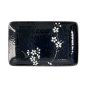 Preview: TDS, Rechteckiger Teller, Cobalt Blue Sakura, 17,5x15x5cm, Art.-Nr. 22116