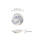 Preview: Plate Kawaii Fish Blue, White, Porcelain, Ø 13.7 cm, Item No. 22124