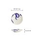 Preview: Plate Kawaii Octopus Blue, White, Porcelain, Ø 13.7 cm, Item No. 22127