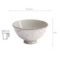 Preview: TDS, Rice Bowl, Kawaii, Luster Phoenix, Purple, Ø 11.5 x 6 cm, 300ml - Item No. 22254