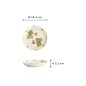 Preview: Plate Neko Maruke White, Brown, Porcelain, Ø 14.3 cm, Item No. 22295