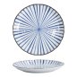 Preview: Plate Natsu Tokusa Blue, White, Porcelain, &Oslash; 24.7 cm