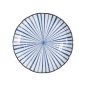 Preview: Plate Natsu Tokusa Blue, White, Porcelain, Ø 24.7 cm, Item No. 22332