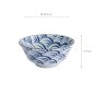 Preview: TDS, Tayo Bowl, Natsu Nami, Blue/White, Ø 15.2 x 6.7 cm - Item No. 22336