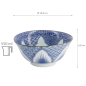 Preview: TDS, Bowl Giftset, 2-piece set, Lily Flower, Red/Blue, Ø 14.8x6.8cm 550ml, Item No. 22639
