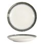Preview: Dessert Plate Monte Negro White, Anthracite, Stoneware, &Oslash; 21 cm. Height 2.5 cm