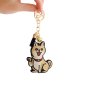 Preview: Patch Keychain Shiba-Dog Brown, White, Felt, Item No. 33122