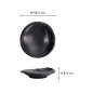 Preview: Plate Iwate Black, Melamine, Ø 18.5 cm. Height 4.5 cm, Item No. 33282