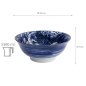 Preview: TDS, Bowl, Yakuza, Carp, Blue/White, Ø 21x8.7cm 1300ml, Item No. 33339