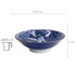Preview: TDS, Bowl, Yakuza, Tiger, Blue/White, Ø 25.2x7.7cm 1600ml, Item No. 33340