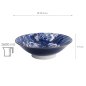 Preview: Schale Yakuza Carp Blau/Weiß, Porzellan, 1,6 L, Art.-Nr. 33343