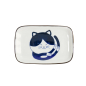 Preview: TDS, Square Plate, Kawaii Cat Neko, Blue, 16.3x10.2cm, Item No. 33495