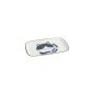 Preview: Rectangular Plate Kawaii Cat Neko D Blue, White, Porcelain, 16.3 × 10.2 cm, Item No. 33495