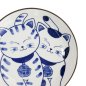 Preview: TDS, Runder Teller, Kawaii Cat Neko, Blau, Ø 16,7x2,8cm, Art.-Nr. 33503