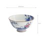 Preview: TDS, Reis Schale, Kawaii, Wave Cat, Blau/Rot, Ø 11,5x6cm - Art Nr. 33597