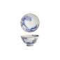Preview: Rice Bowl Kawaii Wave Cat Blue, Red, Porcelain, 300 ml