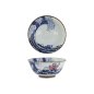 Preview: Tayo Bowl Kawaii Wave Cat Blue, Red, Porcelain, &Oslash; 15 cm