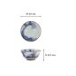 Preview: Tayo Bowl Kawaii Wave Cat Blue, Red, Porcelain, Ø 13 cm, Item No. 33599