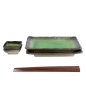 Preview: TDS, Sushi Set, Yamasaku Hiwa Green, Giftset with Chopstiks, 6-piece set, Item No. 33602