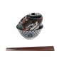 Preview: TDS, Tayo Bowl Giftset with chopsticks, Asakusa, 2 Pcs, Ø 14.8x7cm 550ml, Item No. 33606